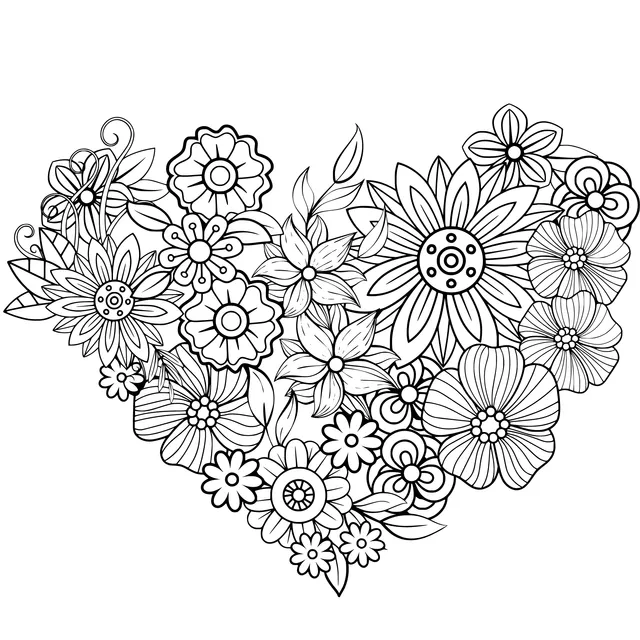 Floral Heart Pattern