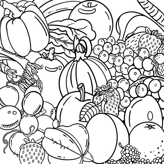 Colorful Fruits and Vegetables