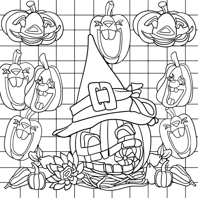 Cheerful Halloween Pumpkin Illustration