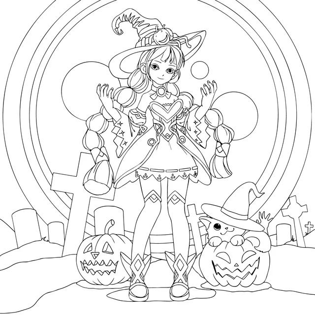 Halloween Witch Girl