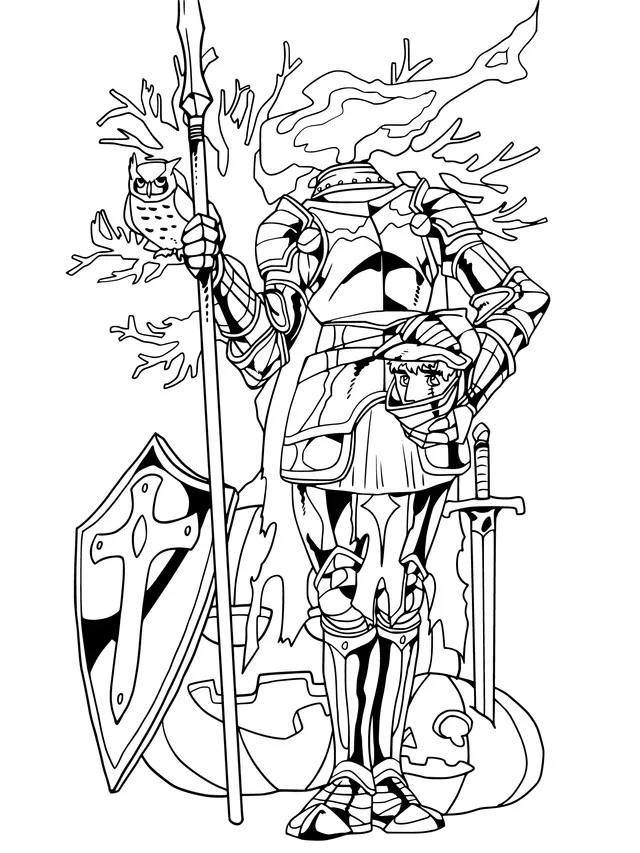 Flame - Knight and Owl