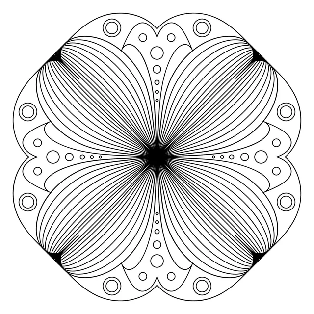 Colorful Symmetrical Flower Pattern