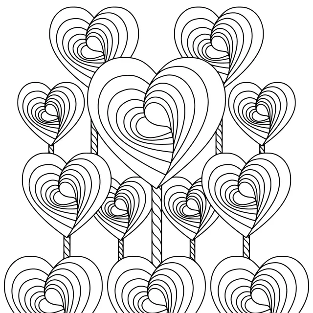 Colorful Heart - shaped Patterns
