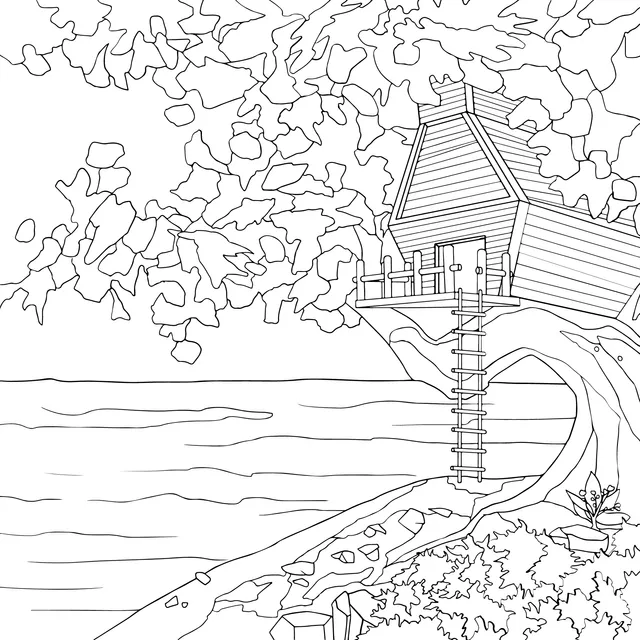 Tree - house by the Lake