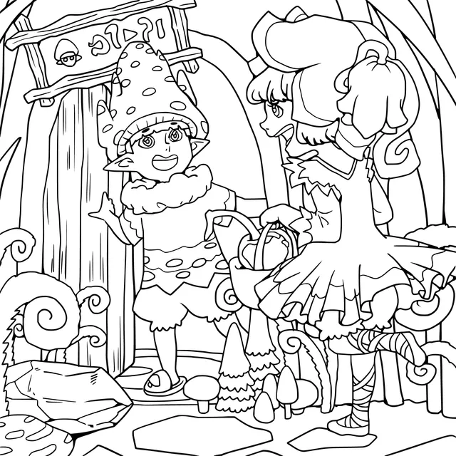 Meeting in Front of the Elf's Door