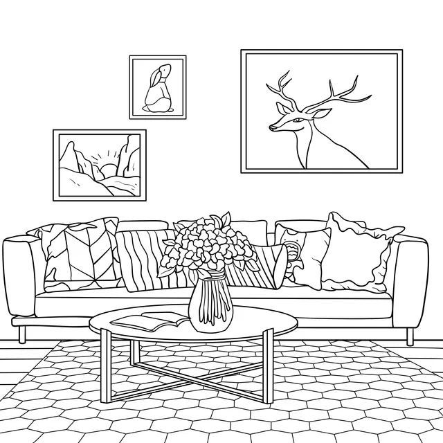 Beautifully Decorated Living Room