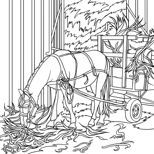 Horse Eating