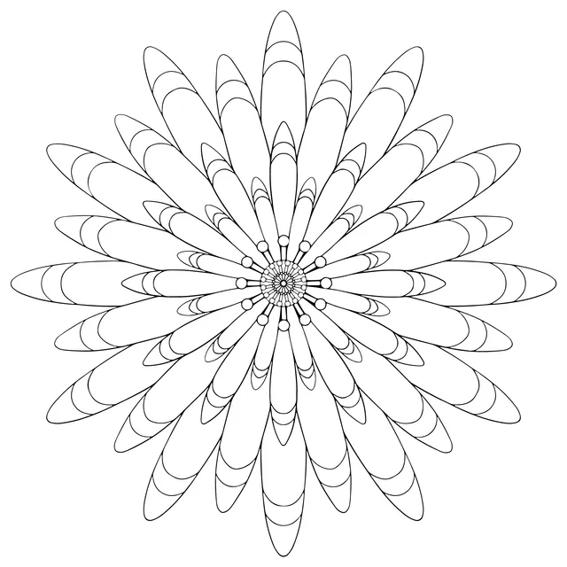 Colorful Symmetrical Flower Pattern