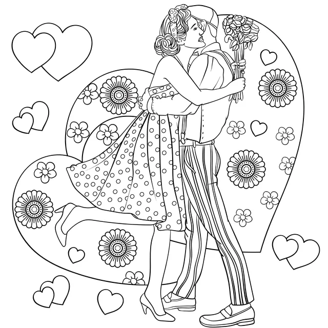 Romantic Kissing Couple