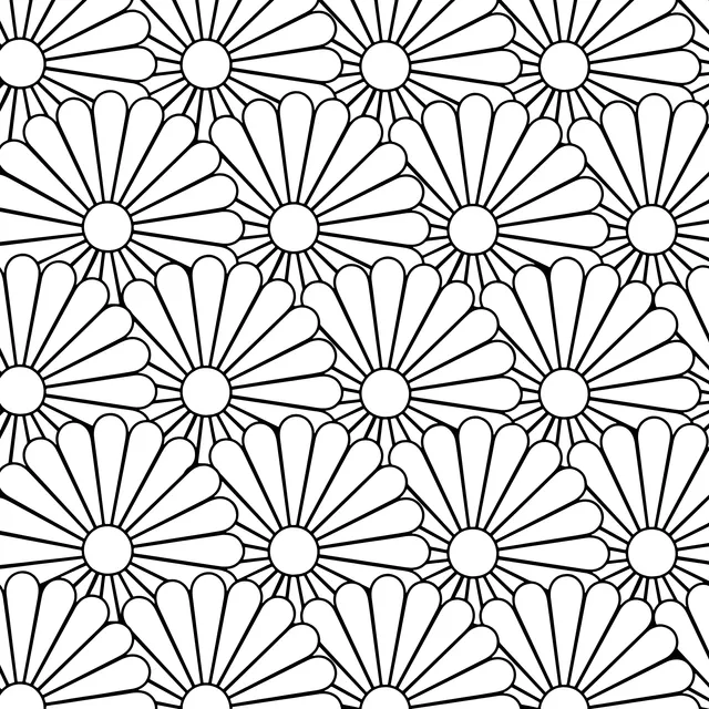Gradient - colored flower pattern