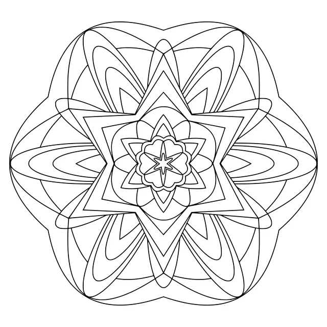 Colorful Symmetrical Mandala Pattern