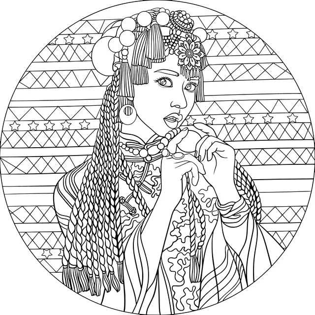Woman in ethnic clothing