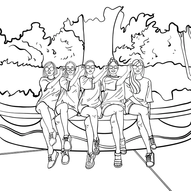 Five Ladies' Leisure Time
