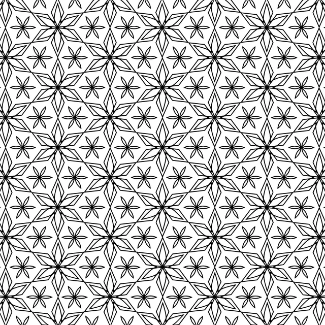 Geometric floral pattern
