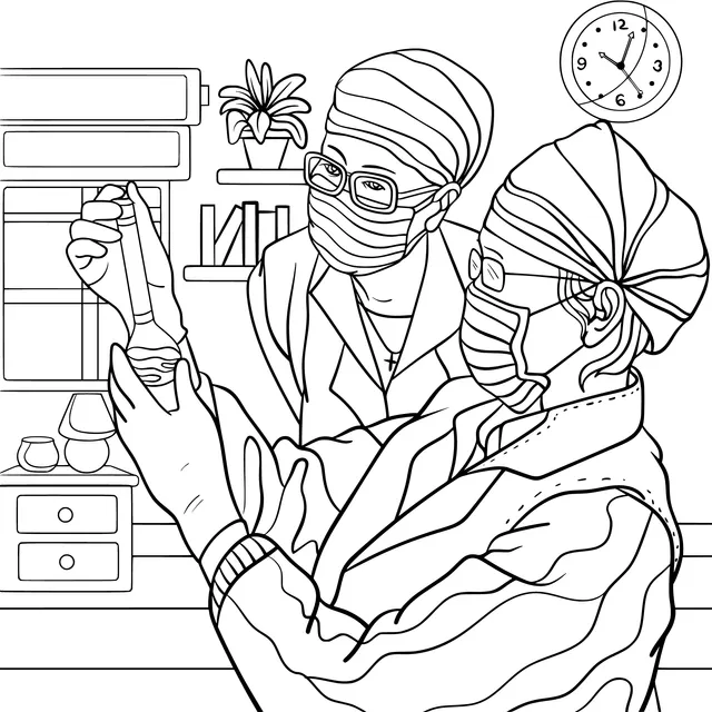 Medical staff conducting experimental operations