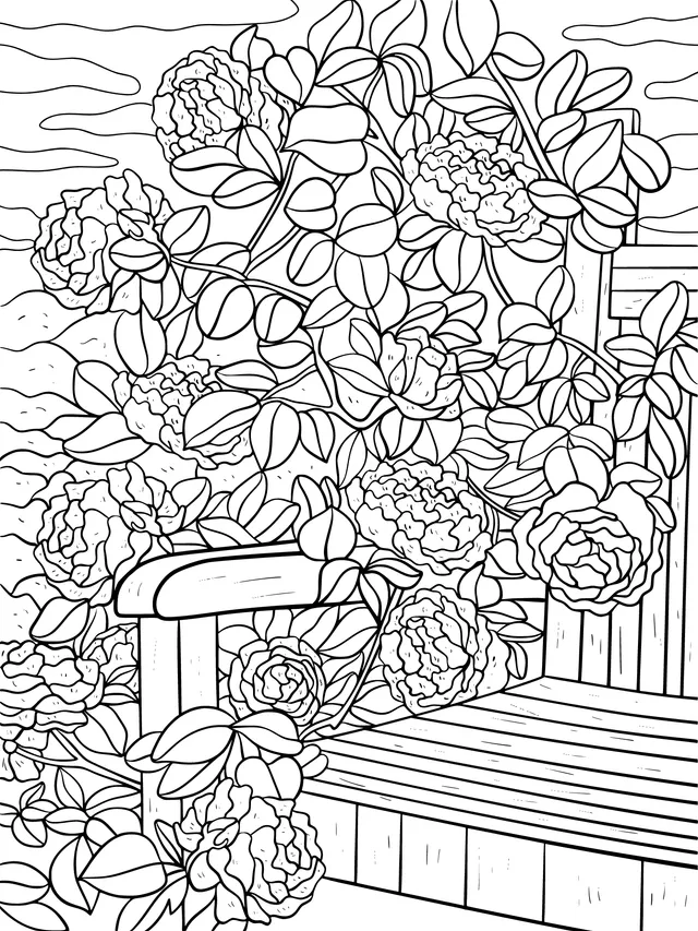 Flowers beside the Bench