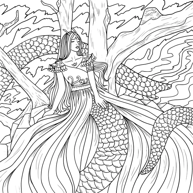 Mermaid with Green Hair