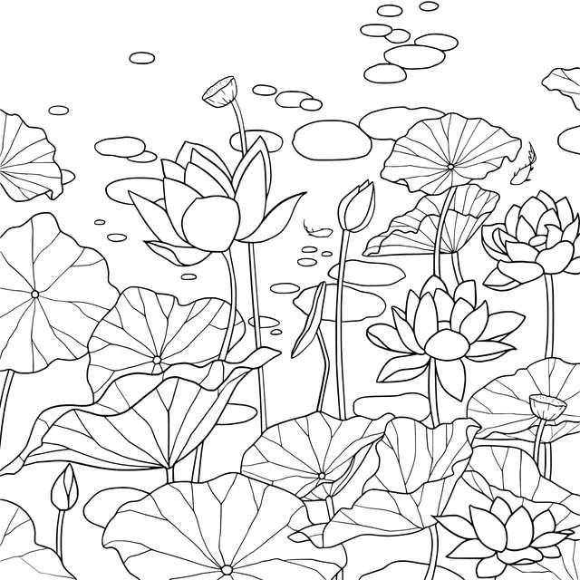 Beautiful Scenery of the Lotus Pond