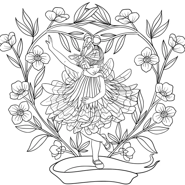Girl Dancing in the Flower丛