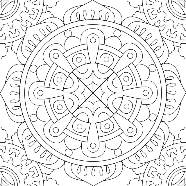 Green Mandala Pattern