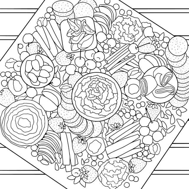 Colorful Food Platter