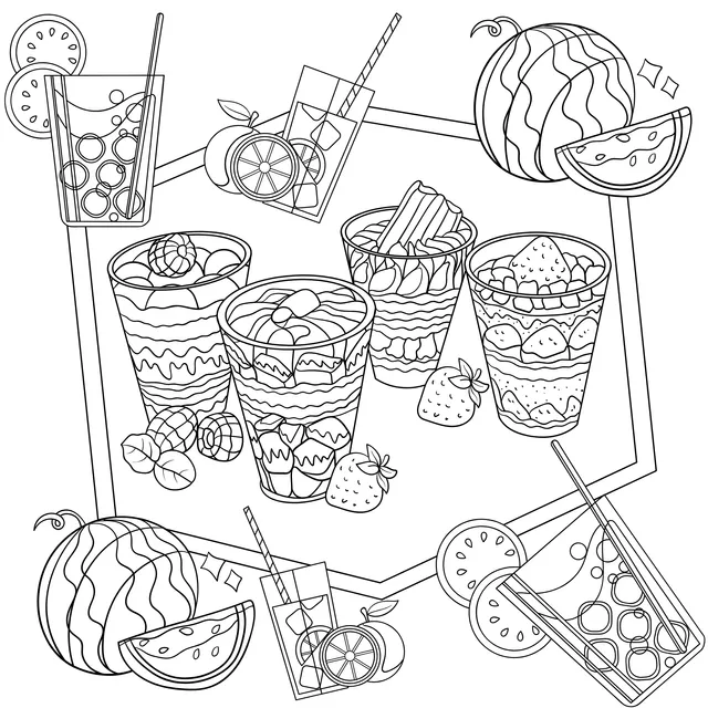 Colorful Summer Desserts and Drinks