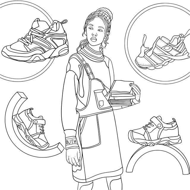 Fashionable Footwear and Outfit Display