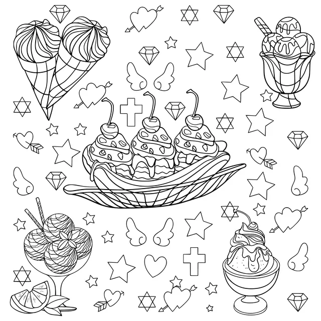 Colorful Ice - Cream Illustration