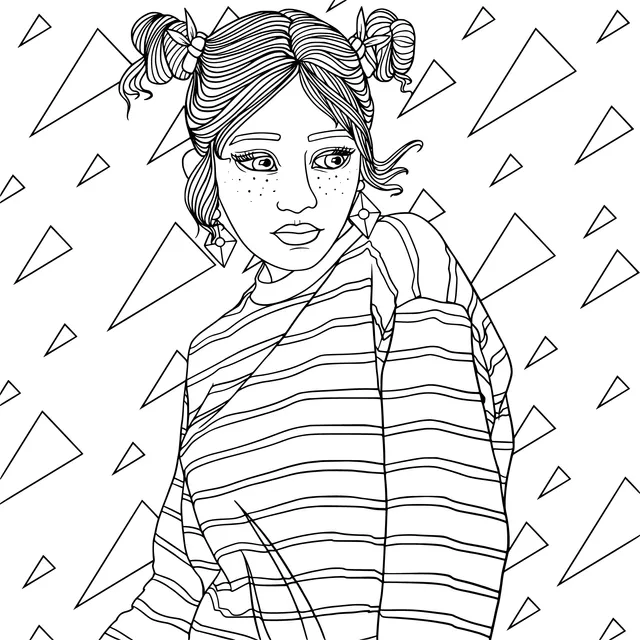 Stylish and Playful Girl
