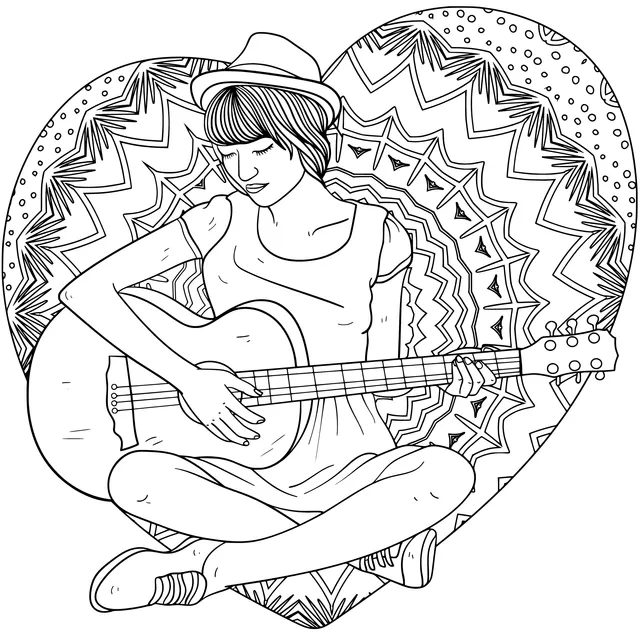 Girl Playing the Guitar