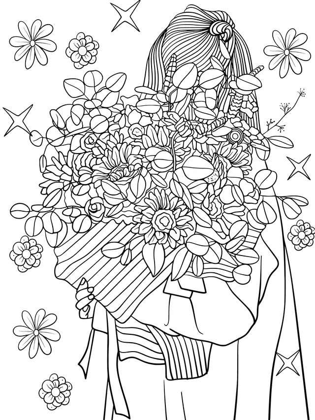 Person holding a bouquet