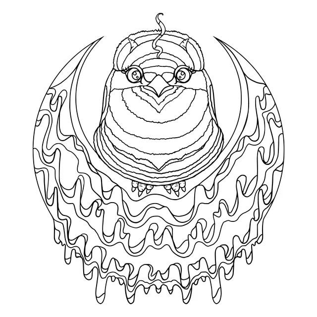 Fantasy Bird with Flowing Aura