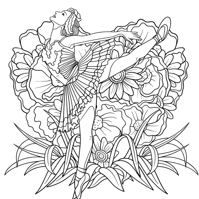 Ballet Dancer in the Flower丛