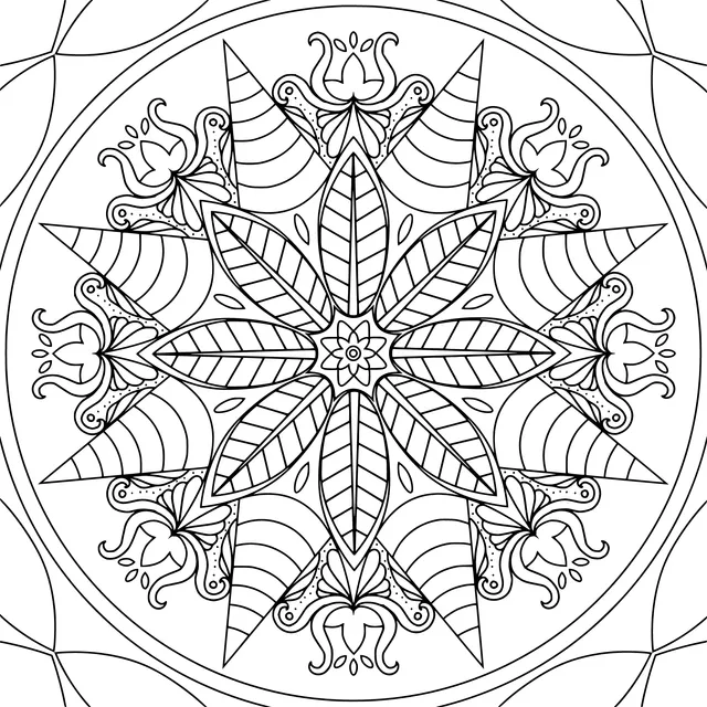 Colorful Floral Mandala Pattern