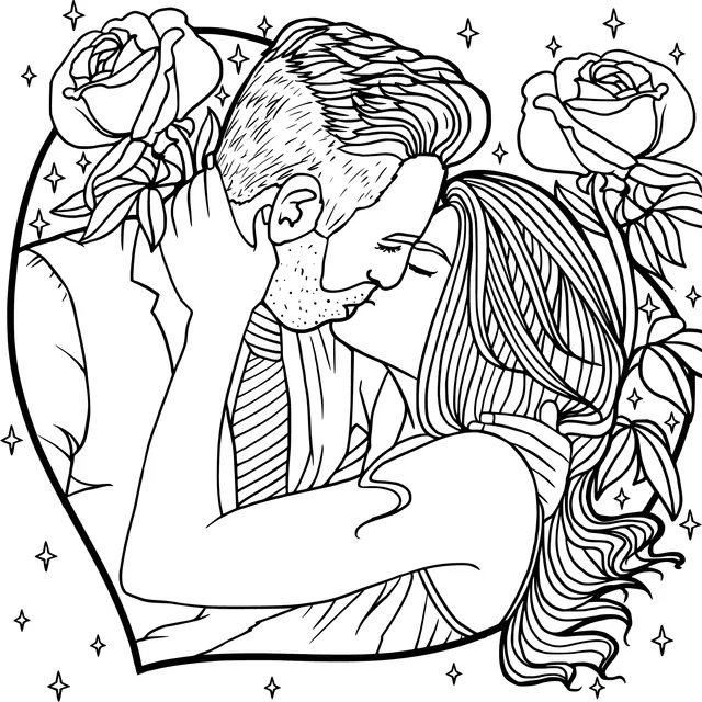 Romantic Kissing Couple