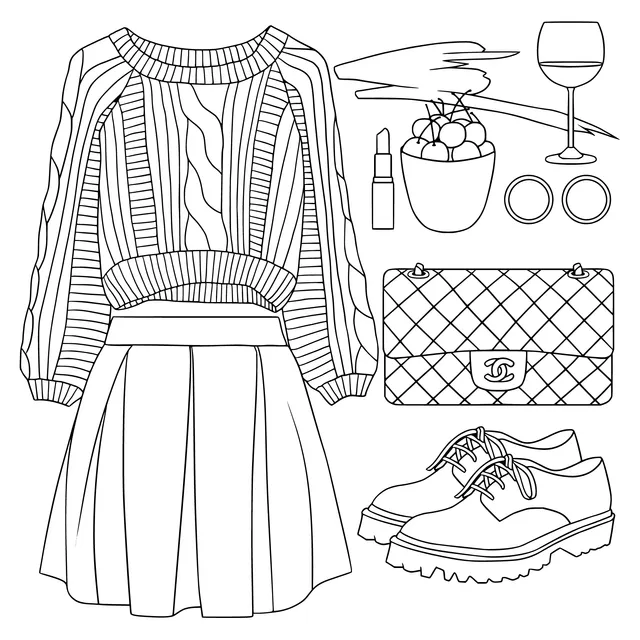 Fashionable Clothing and Accessories Match
