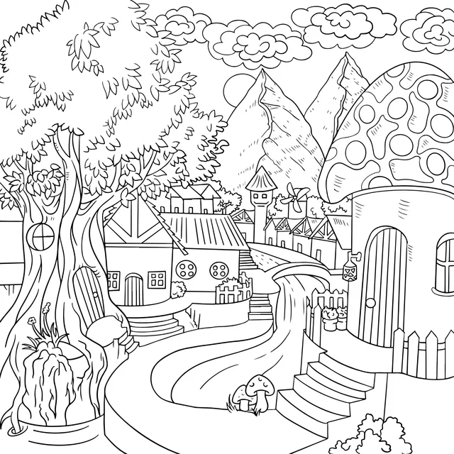 Fantasy Fairy - tale Village
