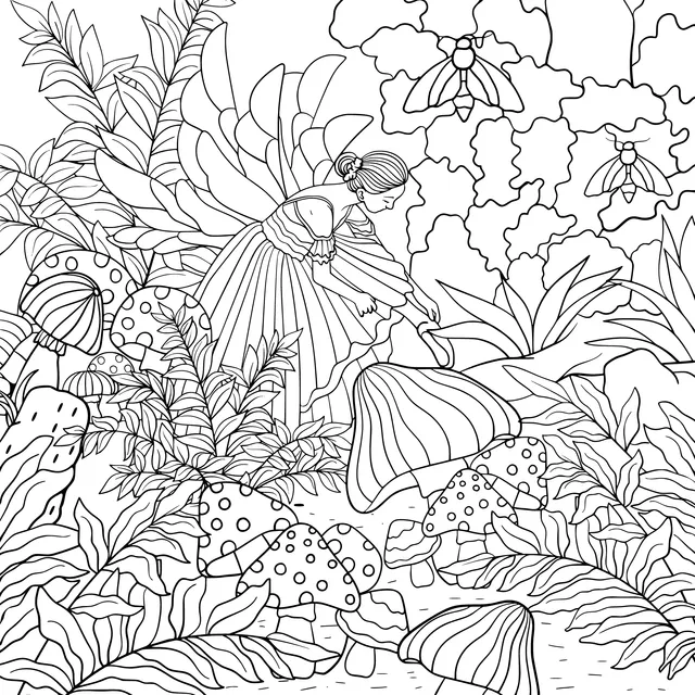 The Flower Fairy in the Forest