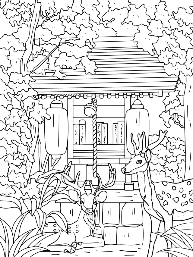 Deer beside the Shrine