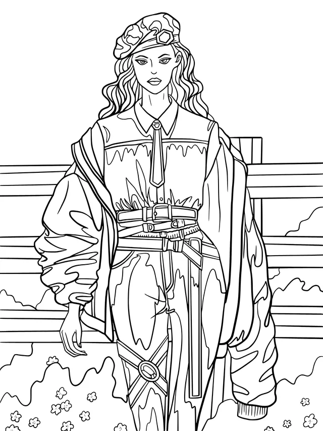 Woman in rural attire