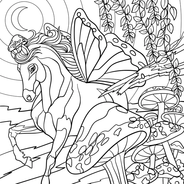 Unicorn in the Enchanted Forest