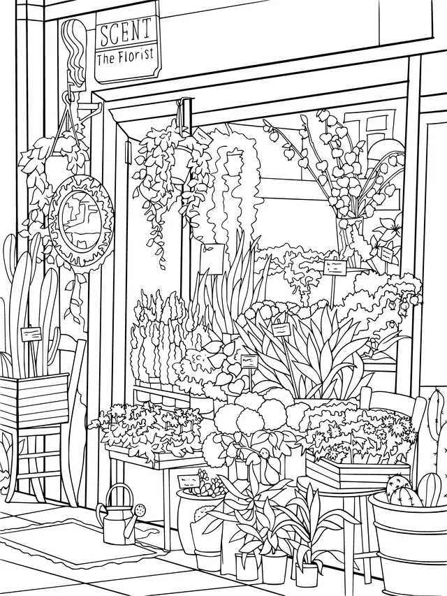 Exterior of a Flower Shop