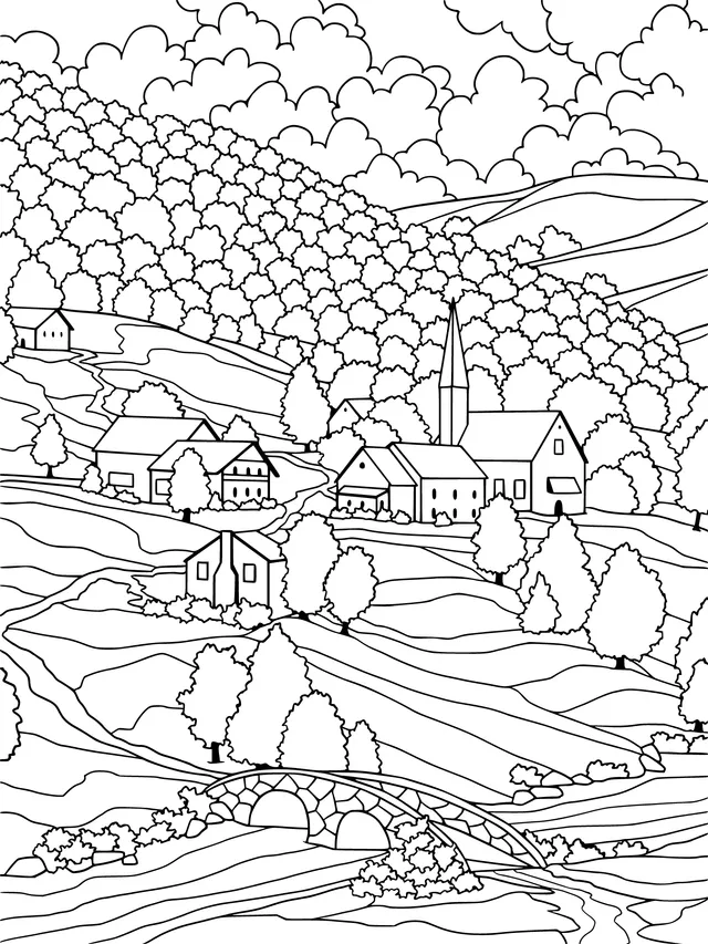 Beautiful Autumn Countryside Scenery
