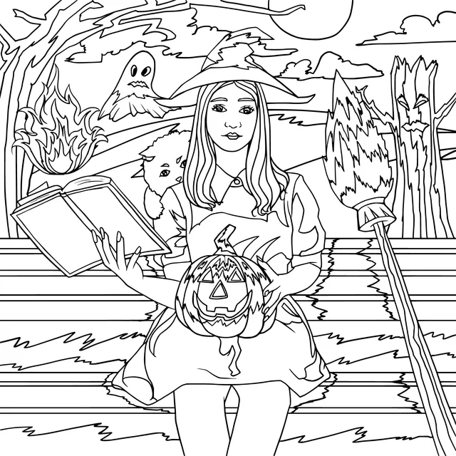 A Witch on Halloween