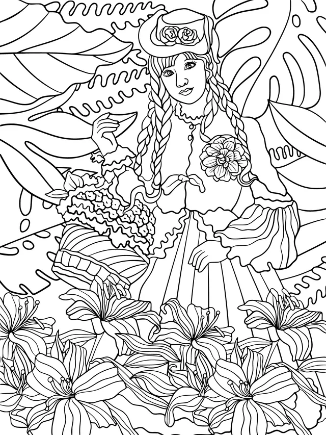 Maiden in the Flower - Bed