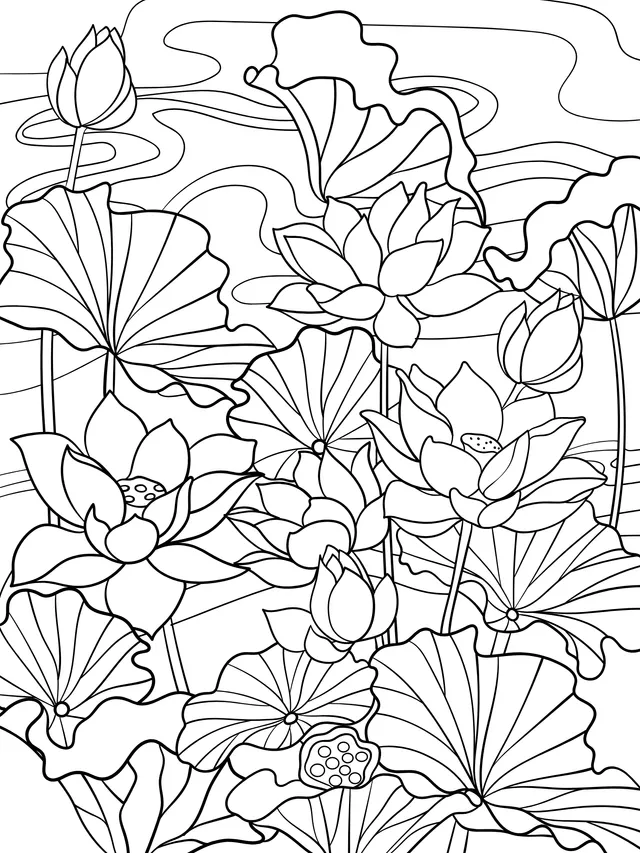 Blooming Lotus Flowers