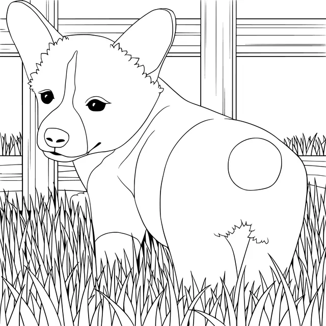 Puppy on the grass