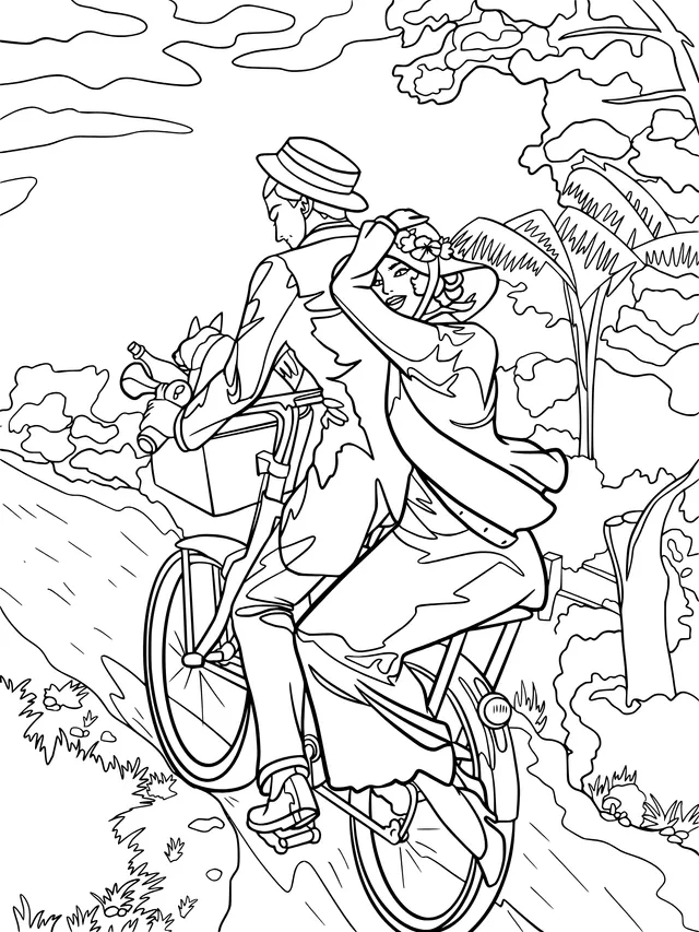 Couple Cycling