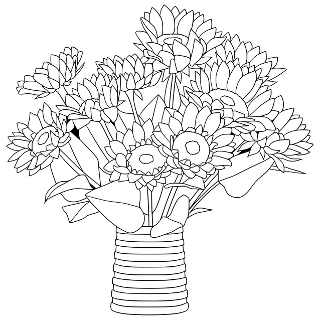 Sunflowers in a Vase