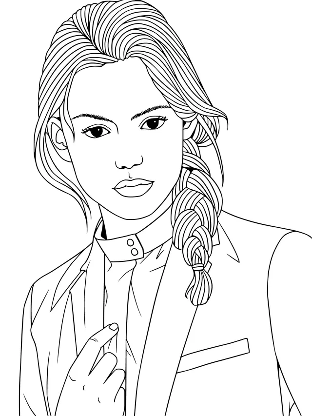 Lady with braided hair